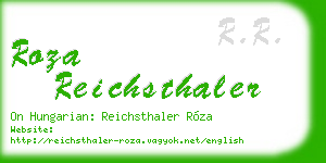 roza reichsthaler business card